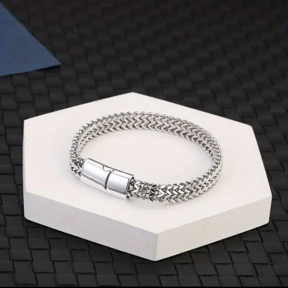 Men's Titanium Stainless Steel Bracelet-SALE - Picture 6 of 7